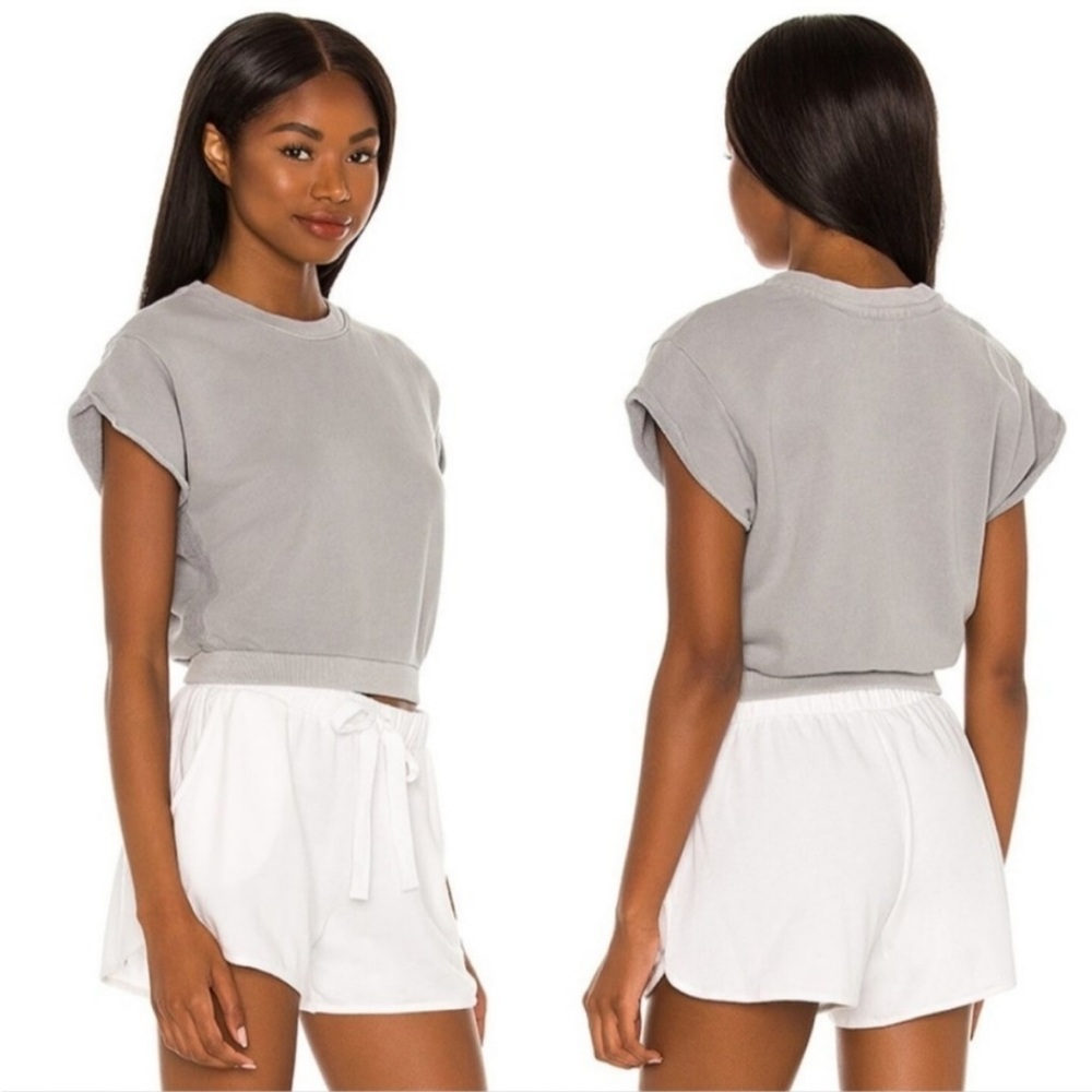 REVOLVE Maaji Loungewear Marble Pebble Gray Terry Top
